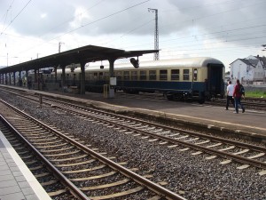 Der Sonderzug am 27.09.2014 beim Bahnhofsfest in Bebra.