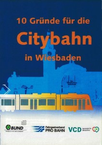 Flyer Citybahn Wiesbaden - 10 Gründe dafür - Titelblatt